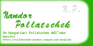 nandor pollatschek business card